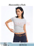 ABERCROMBIE & FITCH女裝25夏季新款美式百搭圓領(lǐng)短袖T恤KI139-5273 淺灰色 S (165/92A) 曬單實拍圖