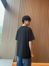 名創(chuàng  )優(yōu)品（MINISO）220G重磅短袖男T恤夏季厚實(shí)不透高級感精梳棉純棉半袖寬松上衣服 【220G重磅】黑色 L /175(體重120-140斤) 曬單實(shí)拍圖