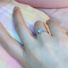 DR求婚鉆戒K金/PT950鉑金典雅雪花莫桑鉆戒結婚情人節生日禮物 1克拉 D-E色/極白 禮盒+證書(shū) PT950 閉口(備注碼數) 曬單實(shí)拍圖
