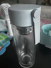 米家玻璃杯 雙層帶茶隔水杯 耐高溫泡茶杯  加厚透明杯子400mL 珍珠白 曬單實拍圖