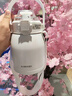 恩爾美（nRMEi）大肚杯保溫杯大容量女士316不銹鋼高顏值學(xué)生噸桶噸吸管水壺杯子 白色2000ml【雙飲+茶倉(cāng)+背帶】 曬單實(shí)拍圖