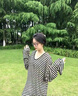 條紋防曬罩衫女夏季薄款2025新款寬松慵懶風(fēng)U領(lǐng)長袖t恤外搭上衣服 條紋 M 曬單實拍圖