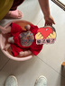 DUUDUU嬰兒衣服短袖連體衣百天新生兒國(guó)風(fēng)周歲寶寶爬服 刺繡 紅  80cm  曬單實(shí)拍圖