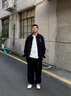 樂著LEZORA重磅環(huán)保染丹寧 13.4oz克萊因藍(lán)愛心襯衫牛仔夾克男 藍(lán)色 L 曬單實拍圖
