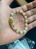 中國黃金（CHINA GOLD）玫瑰花黃金手鏈女足金和田玉手串七夕情人節(jié)禮物送女友老婆生日 京速達(dá)-足金玫瑰花和田玉手串-金珠款 曬單實(shí)拍圖