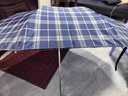 天堂 防風雨傘三折男女款商務(wù)晴雨傘57*7骨  格子F藏青 曬單實拍圖