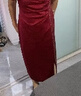 皮爾卡丹旗袍媽媽裝婚宴高端大氣喜婆婆五一結(jié)婚禮服高檔晚禮服年輕款洋氣 酒紅色 4XL_ 曬單實拍圖