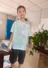 貴人鳥(niǎo)童裝女童夏裝套裝2025夏季男童速干短褲透氣短袖兒童時(shí)尚扎染t恤 藍綠/G藍鳥(niǎo)硅膠K 150 曬單實(shí)拍圖