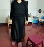 TKSY羊毛衫女2025春秋冬季短款薄寬松針織上衣雞心領(lǐng)羊絨打底毛衣 黑色 XL 【建議120-130斤】 曬單實(shí)拍圖