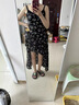 木清清不規(guī)則碎花吊帶連衣裙女夏2025新款法式甜辣風(fēng)蕾絲荷葉邊小黑裙子 碎花吊帶裙 (有里布有拉鏈) M 曬單實(shí)拍圖