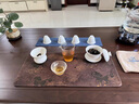 即品北美黑胡桃實(shí)木茶桌椅組合家用陽臺茶桌功夫小茶幾客廳新中式茶臺 1m單桌+圈椅+2方凳 曬單實(shí)拍圖
