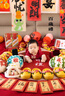 G.DUCKKIDS小黃鴨一周歲禮服男寶寶抓周衣服國(guó)風(fēng)百天百日宴滿(mǎn)月嬰兒衣服夏季 紅色+香囊 73cm 73碼3-7月建議寶寶6-8公斤 曬單實(shí)拍圖
