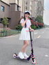 NICKYBABY女童運(yùn)動(dòng)褲裙夏季2025新款薄款兒童冰絲褲子五分大童短褲速干夏裝 18426紫色 130 cm 曬單實(shí)拍圖