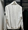 adidas情侶款復(fù)古風(fēng)梭織立領(lǐng)夾克外套男女阿迪達斯官方三葉草 亮白 XL 曬單實拍圖