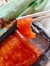 挪威冰鮮三文魚(yú)刺身（大西洋鮭）中段純肉 即食 生魚(yú)片鮭魚(yú)切片 精修挪威三文魚(yú)切片 200g 左右/盒 1盒裝 曬單實(shí)拍圖