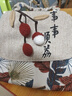 一抹異彩創(chuàng  )意國風(fēng)休閑帆布包手工編織立體單肩斜挎女包休閑外出逛街媽媽包 事事順利 中包 曬單實(shí)拍圖