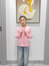 班納班納女童衛(wèi)衣2025新款國潮卡通兒童衛(wèi)衣夏季純棉男女童時尚上衣服 拉拉布右下粉 150 曬單實(shí)拍圖