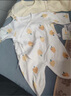 童泰嬰兒連體衣新生兒衣服四季0-6月初生寶寶哈衣爬服純棉內(nèi)衣2件裝 黃白小樹(shù)（四季款） 59cm (建議1-3個(gè)月身高55-60cm) 曬單實(shí)拍圖