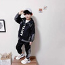G.DUCKKIDS童裝男童春裝套裝新款漸變兒童服裝男孩外套褲子帥氣大童衣服春秋 白云蘭 120 建議身高110-120cm年齡6-7 曬單實(shí)拍圖