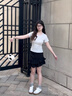 京多夢不規(guī)則魚尾裙半身裙女夏季2025新款夏季時尚高腰顯瘦a字裙包臀 黑色 L 黑色（110-125斤） 曬單實(shí)拍圖