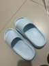 七色紡厚底拖鞋女士戶(hù)外穿增高跟夏季松糕防滑學(xué)生居家用涼拖 藍 38-39 曬單實(shí)拍圖