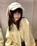 oein小兔帽子女可愛鴨舌帽女帽子女遮陽帽甜美百搭顯臉小大頭圍鴨舌帽 【大耳兔】頭圍可調節(jié) 曬單實拍圖