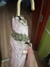 Wpc.遮陽傘女晴雨兩用遮光遮熱雨傘小巧便攜刺繡款防曬防紫外線彎鉤傘 黑膠邊緣花朵款801-19724粉色 曬單實(shí)拍圖