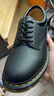 馬?。―R.MARTENS）8053英倫風(fēng)男款早秋舒適圓頭德比鞋軟皮黑色單鞋 黑色 42 曬單實(shí)拍圖