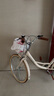 飛鴿（FLYING PIGEON）自行車成人通勤車自行車學(xué)生單車成人自行車通勤自行車女士自行車 高配奶油米|6速|(zhì)輻條輪+禮包 24寸適合150-170cm 曬單實(shí)拍圖