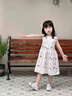 女童連衣裙兒童夏裝2025新款碎花純棉裙子寶寶吊帶裙小女孩公主裙 碎花背心裙 140 曬單實(shí)拍圖