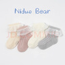 尼多熊嬰兒襪子夏季薄款棉襪女寶寶蕾絲花邊網(wǎng)眼松口襪兒童公主襪WZ-167 曬單實(shí)拍圖