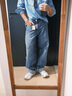 Levi's李維斯25年新款男士美式復古Clean Fit578闊腿直筒牛仔褲 藏青色 31 (32) 曬單實拍圖
