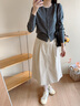 森馬（Semir）[商場(chǎng)同款]半身裙女磨毛純棉長(zhǎng)裙2025秋新款氣質(zhì)純色傘裙百搭 淺卡其50385 M 曬單實(shí)拍圖
