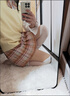 儷韻小屋（LiYunHouSe）jk制服兒童女童套裝新款兒童秋天裙子洋氣格子百褶半身裙短裙套 牽牛花 單件格裙+領(lǐng)結(jié)如圖色 110 曬單實(shí)拍圖