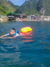 煦凜德國跟屁蟲(chóng)游泳成人雙氣囊漂浮球浮標安全戶(hù)外可儲物超大裝備 流線(xiàn)款【拉鏈手機倉橙】雙氣囊  曬單實(shí)拍圖