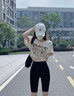 LNGA LANDGRE提臀收腹五分鯊魚褲女2025新款夏外穿高腰顯瘦瑜伽騎行打底短褲 時空灰 【105-120斤】 L 曬單實拍圖