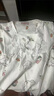 夏季女童睡衣泡泡棉縐布卡通超萌桃子兔中大童小女孩夏天家居服 J縐布短套-665【桃子兔】 100 (8)碼  體重【20-30斤】 曬單實拍圖