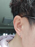 星芒銀韻999純銀耳環(huán)男耳扣男款酷帥男生耳圈潮男單只耳飾小眾男士耳釘女 【單只】黑色-內(nèi)徑7mm一只 曬單實拍圖