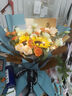 艾斯維娜鮮花速遞向日葵混搭花束生日禮物全國(guó)同城配送 向日葵香檳韓式花束 曬單實(shí)拍圖