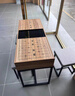 芝士分子象棋桌新中式象棋桌椅組合圍棋桌雙面棋盤兩用培訓桌老年活動室休 見圖二深胡桃色2人位一桌2凳(中式款) 框架結構 曬單實拍圖