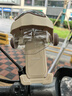 HAWEIWIND電動車手機架小頭盔電瓶車外賣導航支架遮陽防抖自行車騎行支架 咖色+咖色頭盔【鏡座款】 曬單實拍圖