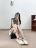 快樂瑪麗（J&M）休閑鞋女2025秋季新款厚底增高德訓(xùn)鞋女百搭軟底戶外運(yùn)動阿甘鞋女 米色 37 曬單實(shí)拍圖
