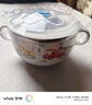 YOUBOS316不銹鋼湯碗 小學(xué)生兒童雙耳湯碗帶蓋帶手柄飯碗防摔防燙 316兒童碗 蘭迪粉 單碗 曬單實拍圖