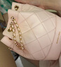 CHARLES&KEITH絎縫菱格鏈條水桶包雙肩包包女包女友生日七夕禮物CK2-10701506 Light Pink淺粉色 M 曬單實(shí)拍圖