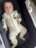 G.DUCKKIDS小黃鴨童裝新生嬰兒衣服男寶寶連體衣春秋純棉外出服哈衣薄款春裝 米黃色 偏小 80cm (建議6-9個(gè)月，7-10KG) 曬單實(shí)拍圖