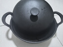 小幸福鑄鐵23cm-36cm鑄鐵元寶鍋氮化鐵鍋不粘鍋家用無涂層煮粥鍋多功能炒鍋 32cm元寶鍋+鐵蓋（3-6人） 32cm 曬單實拍圖