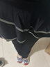 沐悠羽新款廣場舞裙褲廣場舞褲子女長褲舞蹈褲假兩件跳舞褲裙銀邊微喇 黑色銀邊褲 XL碼 曬單實拍圖