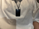 中國黃金 黑曜石無事牌平安符項鏈男女款簡約高級吊墜護身符掛件玉墜 【經(jīng)典品牌禮盒】*八倉發(fā)貨*當/次日達 曬單實拍圖