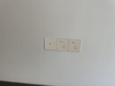 海爾（Haier）超薄膚感S5奶絨黃開關(guān)插座面板啞光奶油風(fēng)五孔插座帶開關(guān)全屋電源 一開單控 開關(guān) 曬單實拍圖