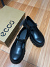 愛步（ECCO）樂福鞋女 2025新款英倫風牛皮厚底增高單鞋女 蹤跡220763 黑色22076301001 38 曬單實拍圖